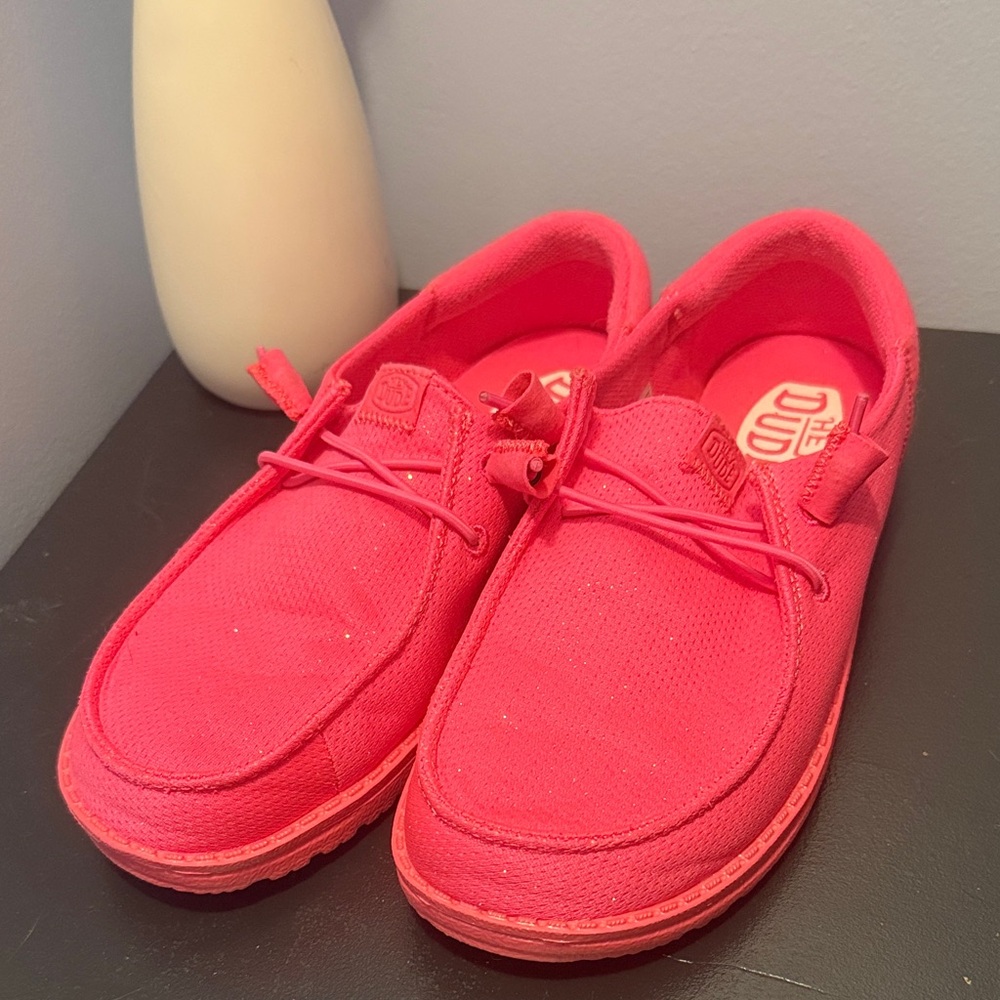 Hey Dude Bright Pink Loafers